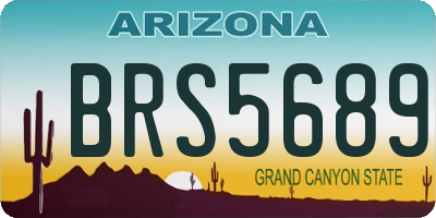 AZ license plate BRS5689