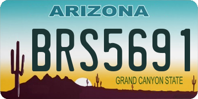 AZ license plate BRS5691