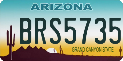 AZ license plate BRS5735