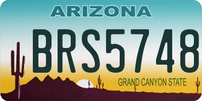 AZ license plate BRS5748