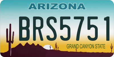 AZ license plate BRS5751