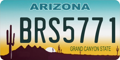 AZ license plate BRS5771
