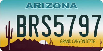 AZ license plate BRS5797