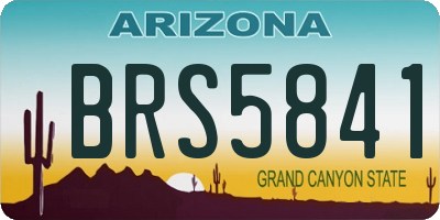 AZ license plate BRS5841