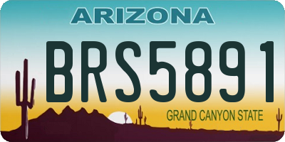 AZ license plate BRS5891