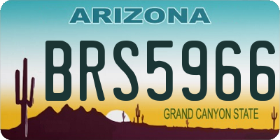 AZ license plate BRS5966