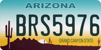 AZ license plate BRS5976