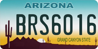 AZ license plate BRS6016