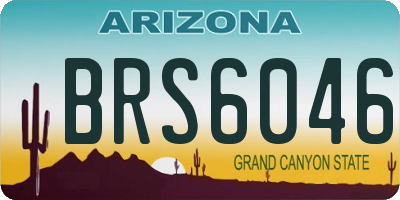 AZ license plate BRS6046