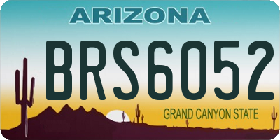 AZ license plate BRS6052
