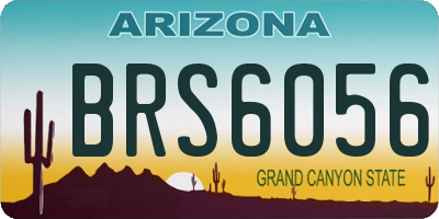 AZ license plate BRS6056