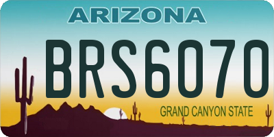 AZ license plate BRS6070