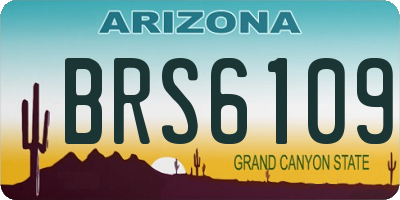 AZ license plate BRS6109