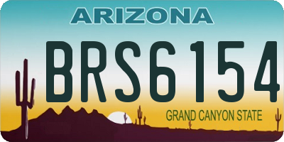 AZ license plate BRS6154