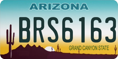 AZ license plate BRS6163