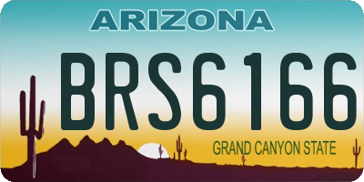 AZ license plate BRS6166