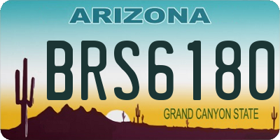 AZ license plate BRS6180