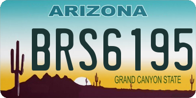 AZ license plate BRS6195