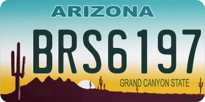 AZ license plate BRS6197