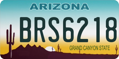AZ license plate BRS6218