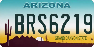 AZ license plate BRS6219