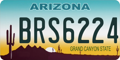 AZ license plate BRS6224