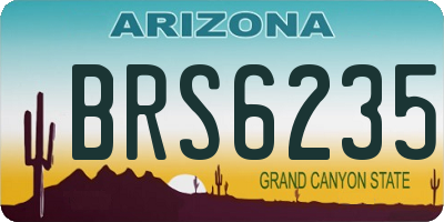 AZ license plate BRS6235