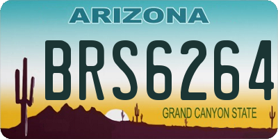 AZ license plate BRS6264