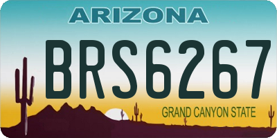 AZ license plate BRS6267
