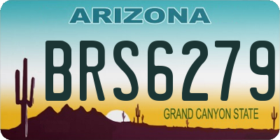AZ license plate BRS6279