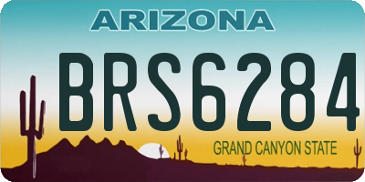 AZ license plate BRS6284