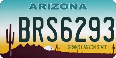 AZ license plate BRS6293