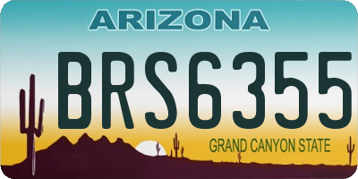 AZ license plate BRS6355