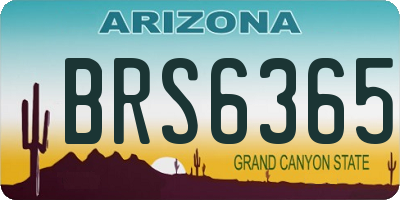 AZ license plate BRS6365