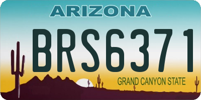 AZ license plate BRS6371