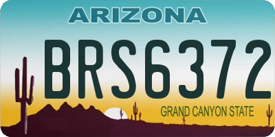 AZ license plate BRS6372