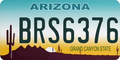 AZ license plate BRS6376