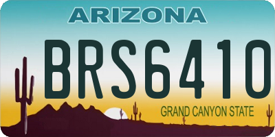 AZ license plate BRS6410
