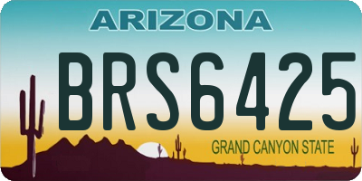 AZ license plate BRS6425