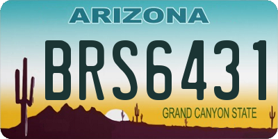 AZ license plate BRS6431