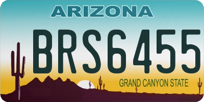 AZ license plate BRS6455