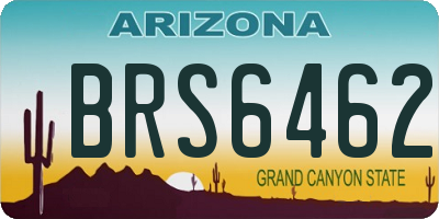AZ license plate BRS6462