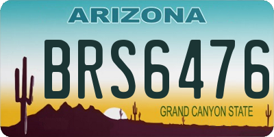 AZ license plate BRS6476