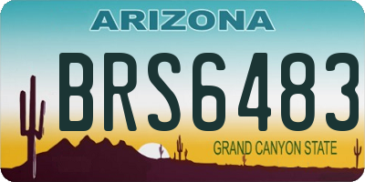 AZ license plate BRS6483