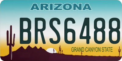 AZ license plate BRS6488