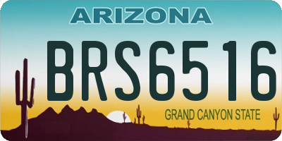 AZ license plate BRS6516