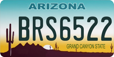 AZ license plate BRS6522
