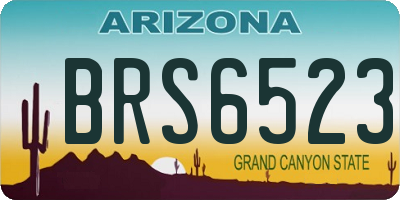 AZ license plate BRS6523