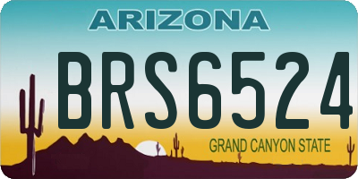 AZ license plate BRS6524