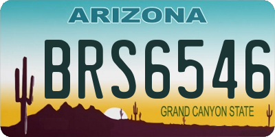 AZ license plate BRS6546